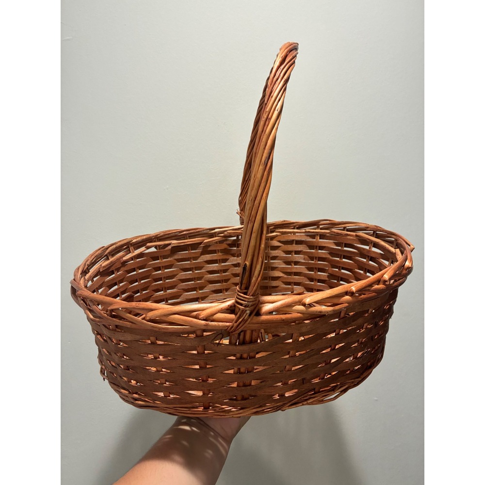 Unbranded Woven Wicker Basket Medium Brown